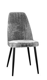 Кухонный стул DikLine 326 микровелюр M13 светло-серый, ножки черные в Якутске