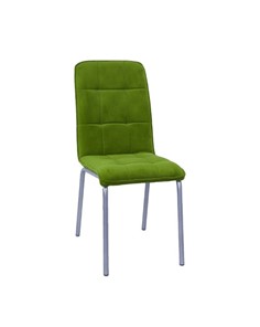 Кухонный стул Премьер  квадрат зеленый С166 (под хром) в Якутске