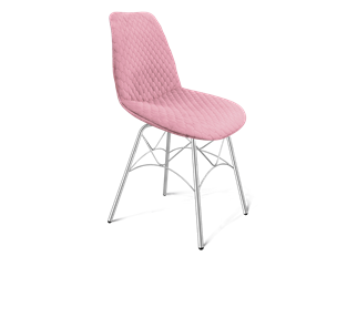 Обеденный стул SHT-ST29-С22 / SHT-S107 (розовый зефир/хром лак) в Якутске