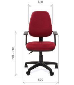 Кресло офисное CHAIRMAN 661 Ткань стандарт 15-11 красная в Якутске - предосмотр 1