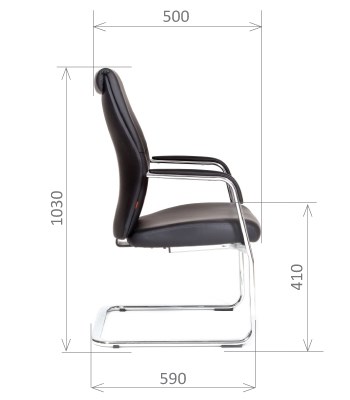 Офисное кресло CHAIRMAN Vista V Экокожа премиум черная в Якутске - изображение 2