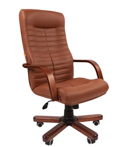 Компьютерное кресло CHAIRMAN 480 WD, экокожа, цвет коричневый в Якутске