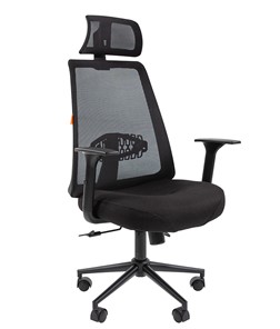Офисное кресло CHAIRMAN 535 BLACK Сетчатый акрил черный / Полиэстер черный в Якутске