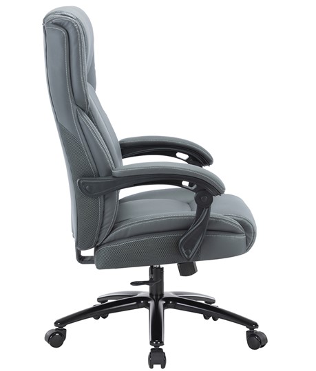 Кресло офисное CHAIRMAN CH415 эко кожа серая в Якутске - изображение 2