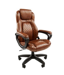Офисное кресло CHAIRMAN 432, экокожа, цвет коричневый в Якутске