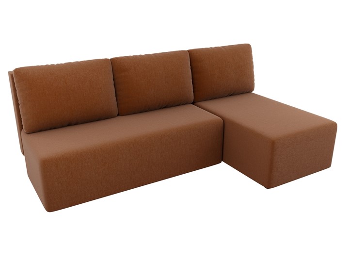 Угловой диван с оттоманкой Поло, Коричневый (рогожка) в Якутске - изображение 3