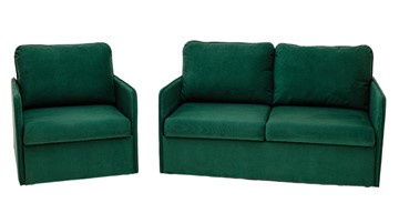 Комплект мебели Амира зеленый диван + кресло в Якутске