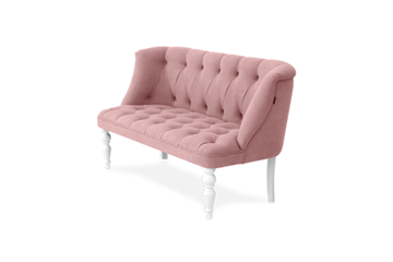 Прямой диван Бриджит розовый ножки белые в Якутске