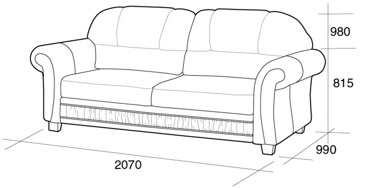 Прямой диван София 3Т в Якутске - изображение 4