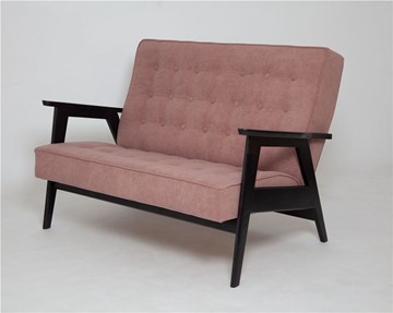 Прямой диван Ретро, двухместный (венге / RS 12 - розовый) в Якутске
