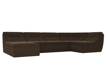 Модульный раскладной диван Холидей, Коричневый (микровельвет) в Якутске