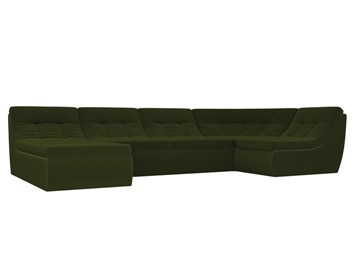 Модульный П-образный диван Холидей, Зеленый (микровельвет) в Якутске