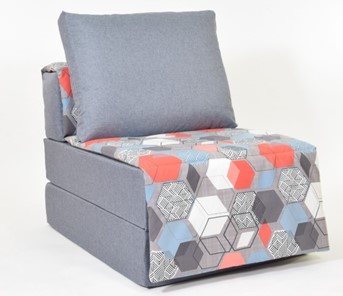 Бескаркасное кресло-кровать Харви, серый - геометрия в Якутске