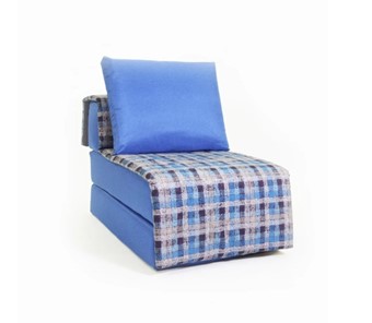 Бескаркасное кресло-кровать Харви, синий - квадро в Якутске