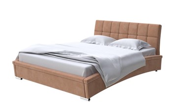 Двуспальная кровать Corso-1L 200x200, Микровелюр (Manhattan Брауни) в Якутске
