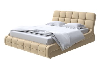 Кровать 2-спальная Corso-6 140x200, Экокожа (Золотой перламутр) в Якутске