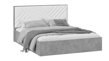 Кровать 2-спальная Хилтон Тип 1 (Ателье светлый/Белый) в Якутске