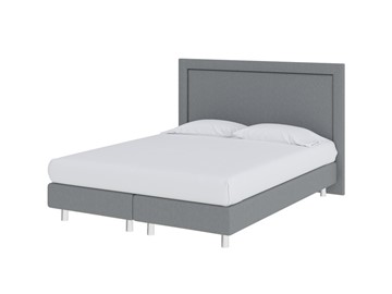 Спальная кровать London Boxspring Elite 160х200, Рогожка (Savana Grey (серый)) в Якутске