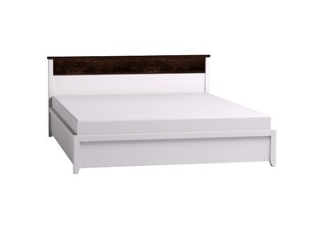 Двуспальная кровать Норвуд 32 с гибкими ламелями дерево, Белый-Орех шоколадный в Якутске
