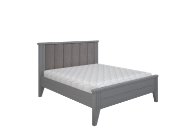 Кровать 2-спальная с мягкой спинкой Боринское Верона 1600, Серый в Якутске
