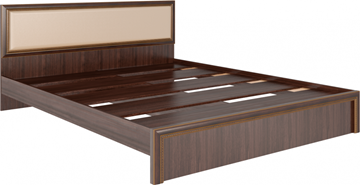Двуспальная кровать Беатрис М09 с мягким изголовьем (Орех Гепланкт) в Якутске