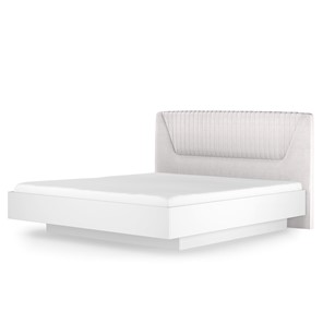 Кровать с механизмом 1.5-спальная Марсель-11 (Белый, ткань Catania white) 1400 в Якутске