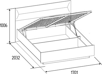 Кровать с подъемным механизмом Neo 307 Люкс (1600) в Якутске - предосмотр 4