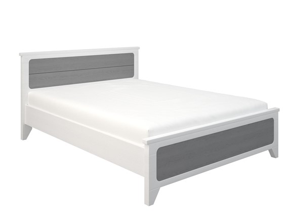 1,5-спальная кровать Соня 1200, Белый/Серый в Якутске - изображение
