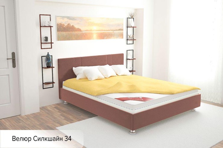 Полутороспальная кровать Вена 140х200 (с основанием) в Якутске - изображение 1