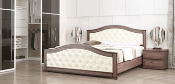 Кровать спальная Стиль 1, 160х200, кожзам, с основанием в Якутске