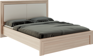 Кровать спальная Глэдис М31 (Шимо светлый/Белый текстурный) в Якутске