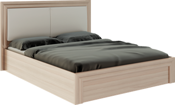 Кровать с механизмом 2-спальная Глэдис М32 (Шимо светлый/Белый текстурный) в Якутске