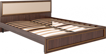 Кровать 2-спальная Беатрис М10 с мягким изголовьем (Орех Гепланкт) в Якутске