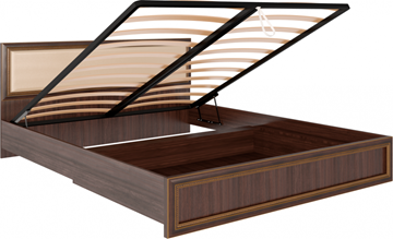 Кровать с механизмом 2-спальная Беатрис М11 с мягким изголовьем (Орех Гепланкт) в Якутске