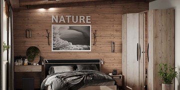 Спальный гарнитур Nature №4, Гаскон Пайн-Черный в Якутске