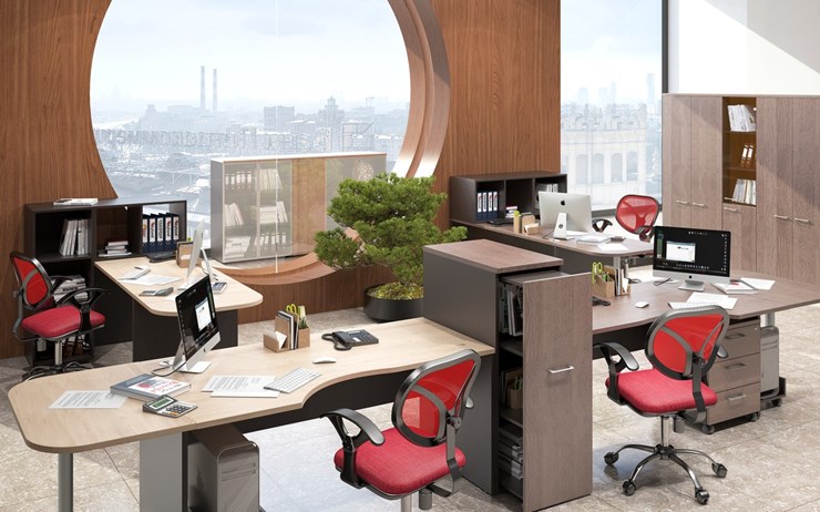 Комплект офисной мебели Xten, для двух сотрудников с тумбой в Якутске - изображение 5