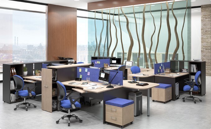 Комплект офисной мебели Xten, для двух сотрудников с тумбой в Якутске - изображение 6