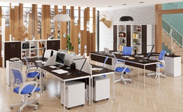 Набор мебели в офис Imago S - два стола, две тумбы в Якутске