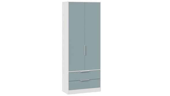 Шкаф для одежды Марли (Белый/Серо-голубой) в Якутске - изображение