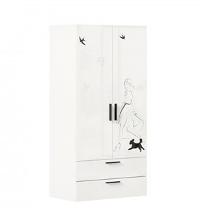 2-створчатый шкаф комбинированный Джоли ЛД 535.040, Серый шелк в Якутске