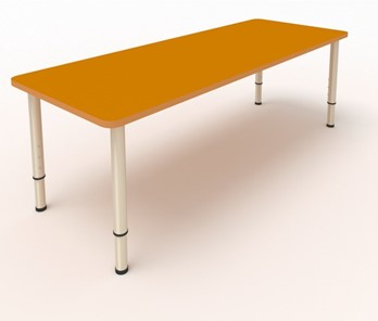 Стол для детей 2-местный  (по одну сторону столешн.) СДО-2 (0-3) оранжевый в Якутске