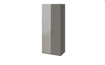 Шкаф Наоми с 1 зеркальной левой дверью, цвет Фон серый, Джут СМ-208.07.04 L в Якутске