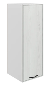 Навесной шкаф Монако L400 Н900 (1 дв. гл.), белый/дуб белый матовый в Якутске