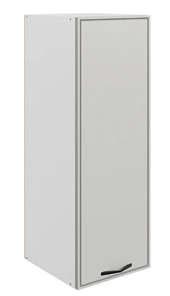 Шкаф на кухню Монако L400 Н900 (1 дв. гл.), белый/маус матовый в Якутске