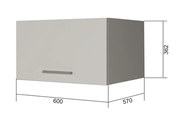 Кухонный шкаф ВГ60Г, Белое гладкое Ламарти/Белый в Якутске