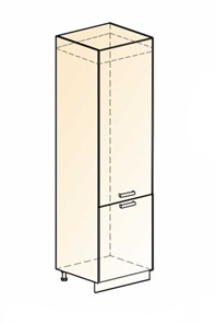 Шкаф-пенал под холодильник Бостон L600 (2 дв. гл.) в Якутске