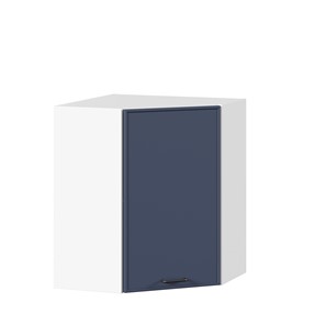 Угловой настенный шкаф Индиго ЛД 298.610.000.116, Белый/Тёмно-синий в Якутске