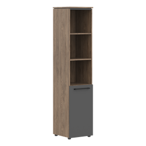 Шкаф колонка с глухой нижней дверью MORRIS TREND Антрацит/Кария Пальмира MHC 42.5 (429х423х1956) в Якутске