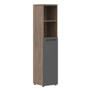Шкаф колонка с глухой средней дверью MORRIS TREND Антрацит/Кария Пальмира MHC 42.6 (429х423х1956) в Якутске