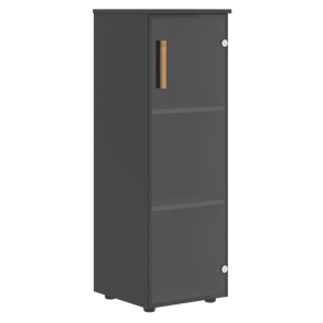 Средний шкаф колонна со стеклянной правой дверью FORTA Черный ГрафитFMC 40.2 (R) (399х404х801) в Якутске